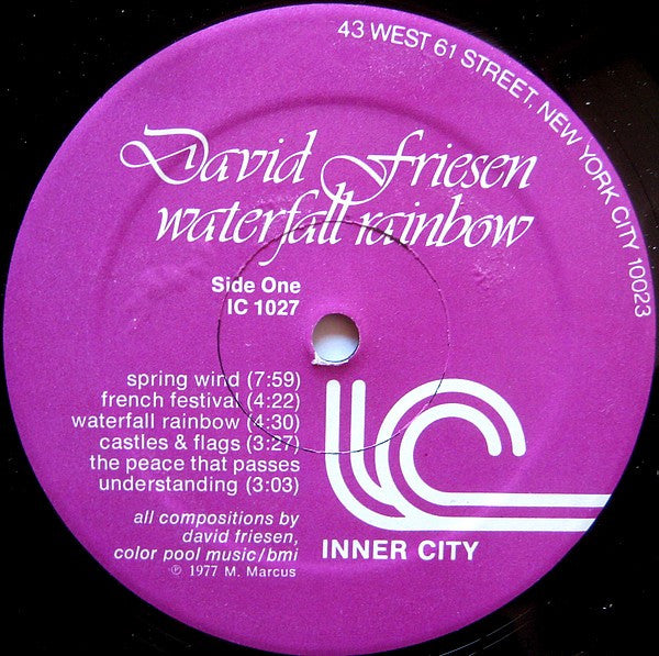 David Friesen ~ Waterfall Rainbow (Vinyl) - Djungel & Jazz