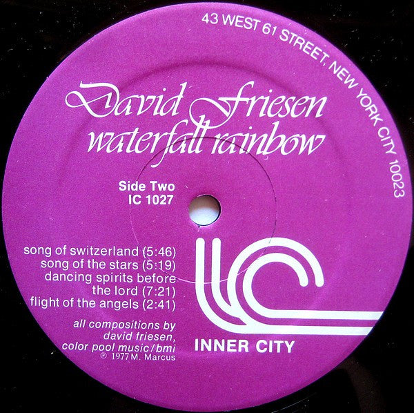 David Friesen ~ Waterfall Rainbow (Vinyl) - Djungel & Jazz