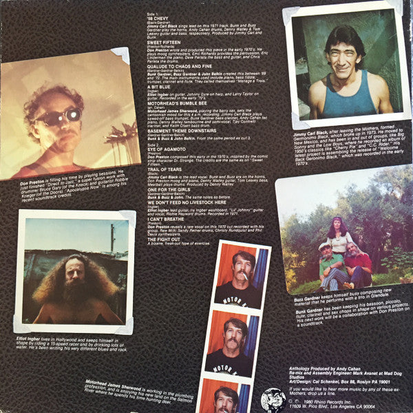 The Grandmothers ~ Grandmothers - An Anthology Of Previously Unreleased Recordings By Ex-Members Of The Mothers Of Invention (Vinyl) - Djungel & Jazz