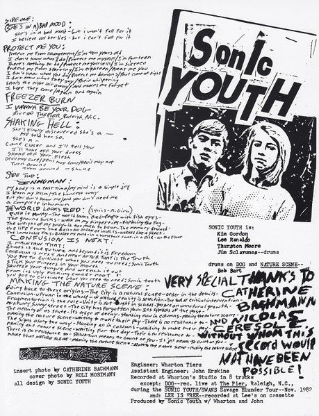 Sonic Youth ~ Confusion Is Sex (Vinyl) - Djungel & Jazz