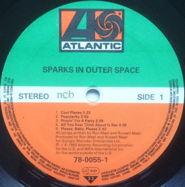 Sparks ~ In Outer Space (Vinyl) - Djungel & Jazz