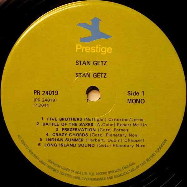 Stan Getz ~ Stan Getz (Vinyl) - Djungel & Jazz