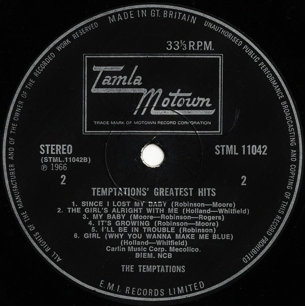 The Temptations ~ Greatest Hits (Vinyl) - Djungel & Jazz