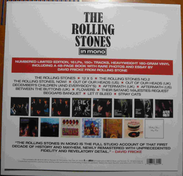 The Rolling Stones : The Rolling Stones In Mono (Box, Comp, Ltd, Num + LP, Album, Mono, RE, RM + LP)