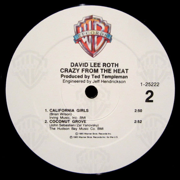 David Lee Roth : Crazy From The Heat (12", EP, Spe)
