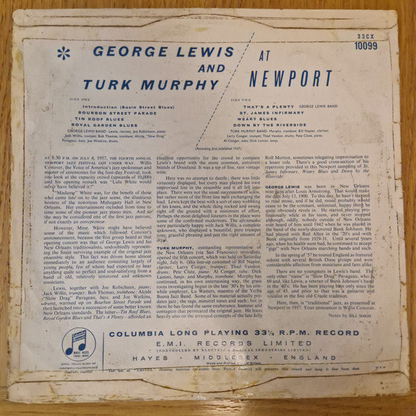 George Lewis & Turk Murphy ~ At Newport (Vinyl) - Djungel & Jazz