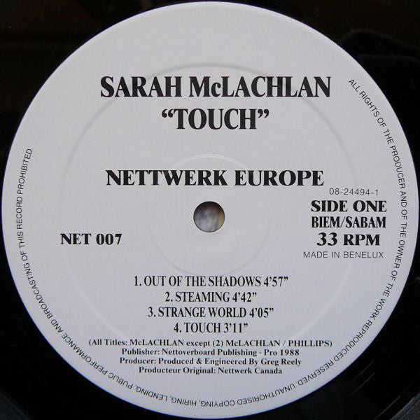 Sarah McLachlan : Touch (LP, Album)