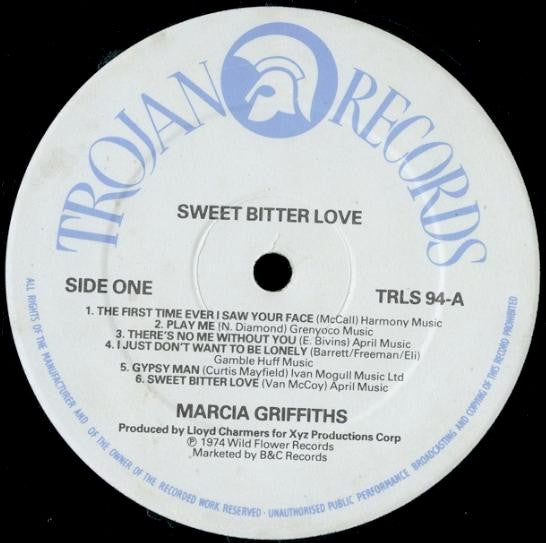 Marcia Griffiths : Sweet Bitter Love (LP, Album, RE)