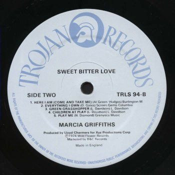 Marcia Griffiths : Sweet Bitter Love (LP, Album, RE)