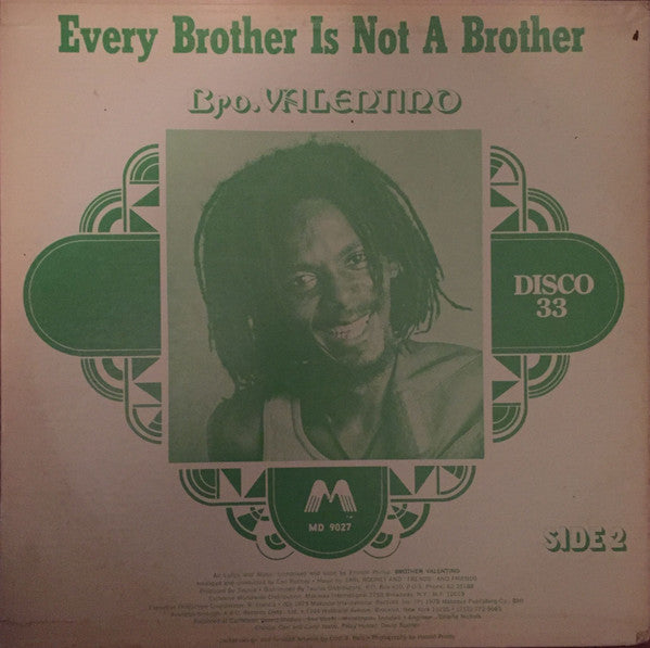 Brother Valentino : Every Brother Is Not A Brother / Dread Music (12", Red)