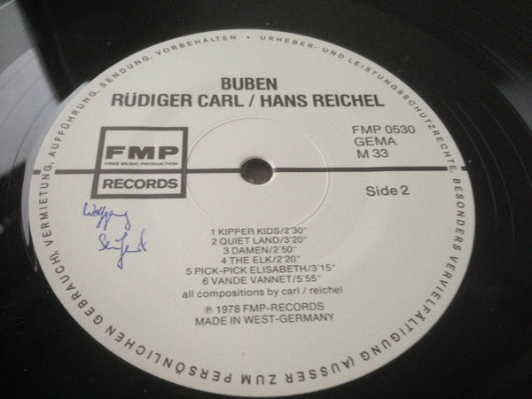 Rüdiger Carl / Hans Reichel ~ Buben (Vinyl) - Djungel & Jazz