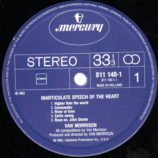 Van Morrison ~ Inarticulate Speech Of The Heart (Vinyl) - Djungel & Jazz