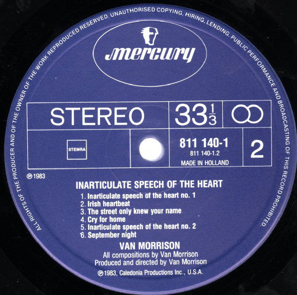 Van Morrison ~ Inarticulate Speech Of The Heart (Vinyl) - Djungel & Jazz