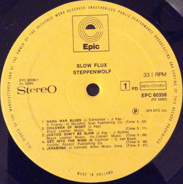 Steppenwolf ~ Slow Flux (Vinyl) - Djungel & Jazz