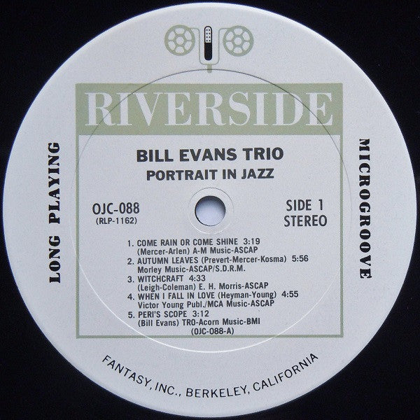 Bill Evans Trio* : Portrait In Jazz (LP, Album, RE)