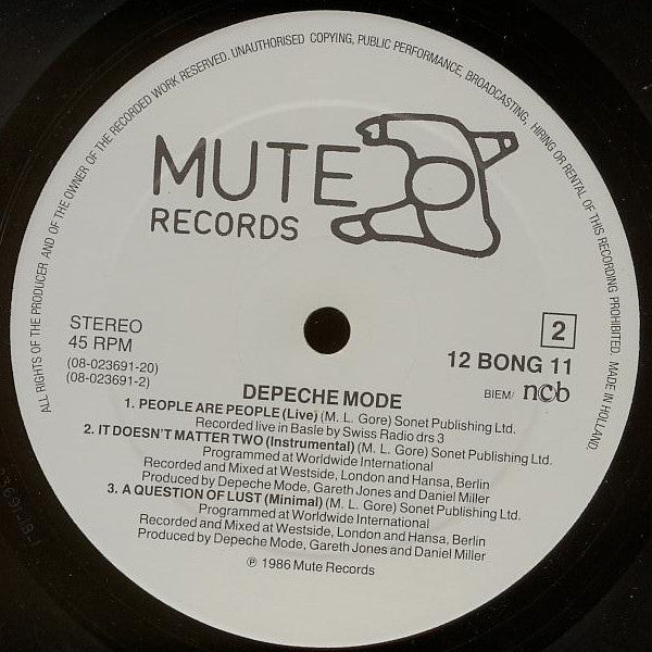 Depeche Mode : A Question Of Lust (12", Single)