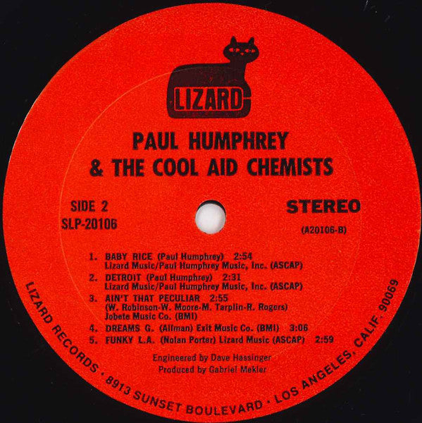 Paul Humphrey And The Cool-Aid Chemists* : Paul Humphrey And The Cool-Aid Chemists (LP, Album, Mon)
