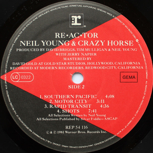 Neil Young & Crazy Horse ~ Reactor (Vinyl) - Djungel & Jazz