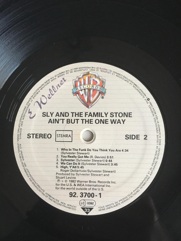 Sly And The Family Stone* : Ain't But The One Way (LP, Album)
