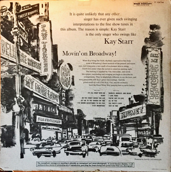 Kay Starr ~ Movin' On Broadway (Vinyl) - Djungel & Jazz