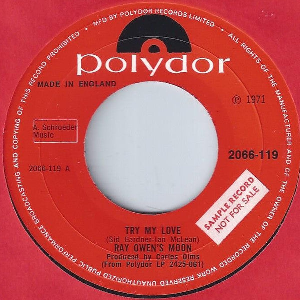 Ray Owen's Moon : Try My Love (7", Single)