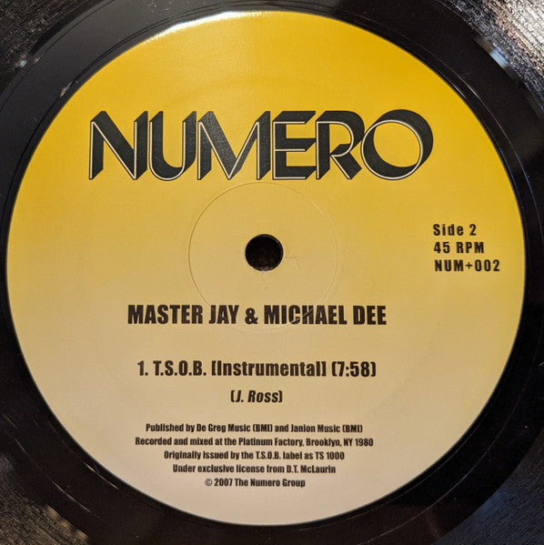 Master Jay & Michael Dee : T.S.O.B. (12", RE)