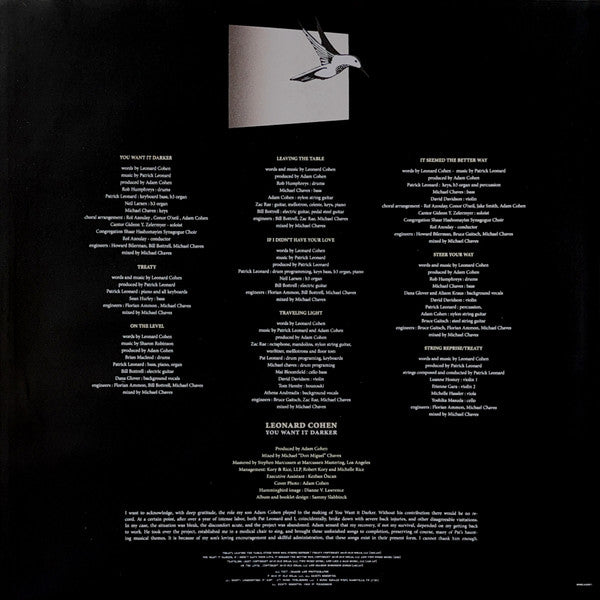 Leonard Cohen ~ You Want It Darker (Vinyl) - Djungel & Jazz
