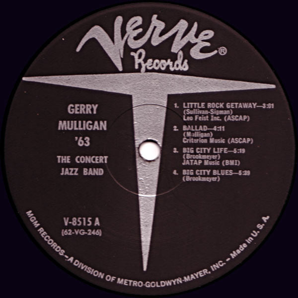 The Concert Jazz Band ~ Gerry Mulligan '63 (Vinyl) - Djungel & Jazz