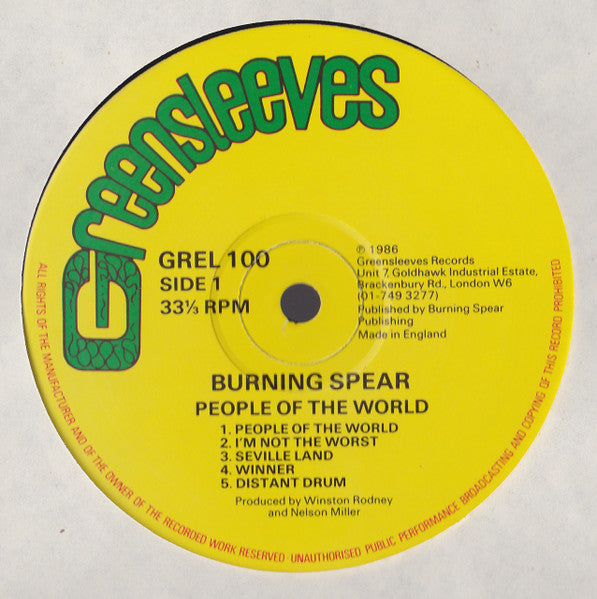 Burning Spear ~ People Of The World (Vinyl) - Djungel & Jazz