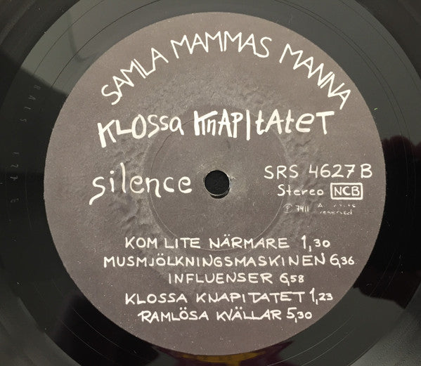 Samla Mammas Manna : Klossa Knapitatet (LP, Album)