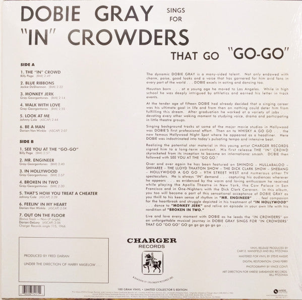 Dobie Gray ~ Sings For "In" Crowders That Go "Go-Go" (Vinyl) - Djungel & Jazz