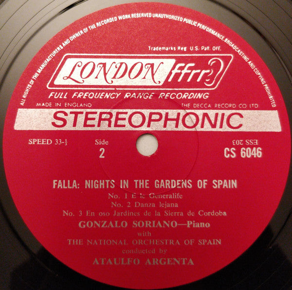 Falla, Gonzalo Soriano, Rodrigo, Narciso Yepes, National Orchestra Of Spain, Ataulfo Argenta ~ Nights In The Gardens Of Spain · Concerto For Guitar And Orchestra (Vinyl) - Djungel & Jazz