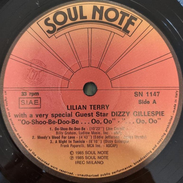 Lilian Terry With Dizzy Gillespie ~ Oo-Shoo-Be-Doo-Be ...Oo, Oo ...Oo, Oo (Vinyl) - Djungel & Jazz