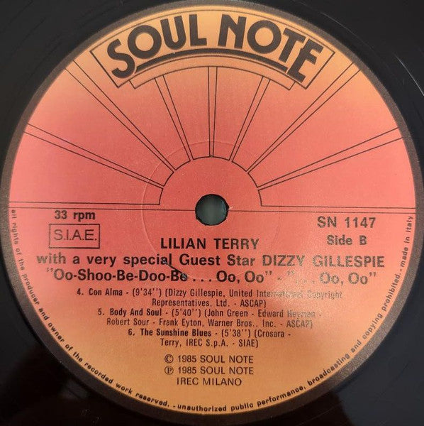 Lilian Terry With Dizzy Gillespie ~ Oo-Shoo-Be-Doo-Be ...Oo, Oo ...Oo, Oo (Vinyl) - Djungel & Jazz