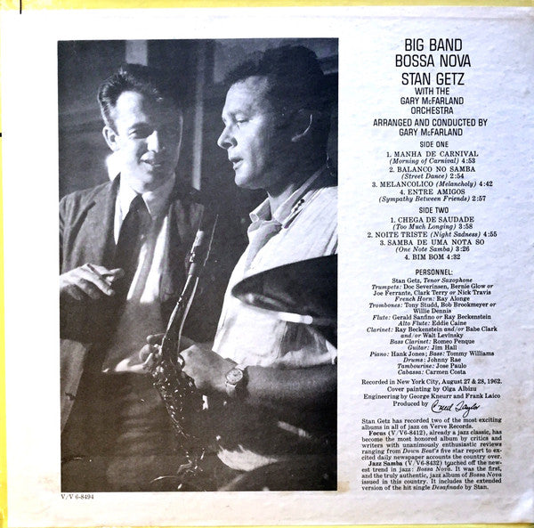 Stan Getz ~ Big Band Bossa Nova (Vinyl) - Djungel & Jazz