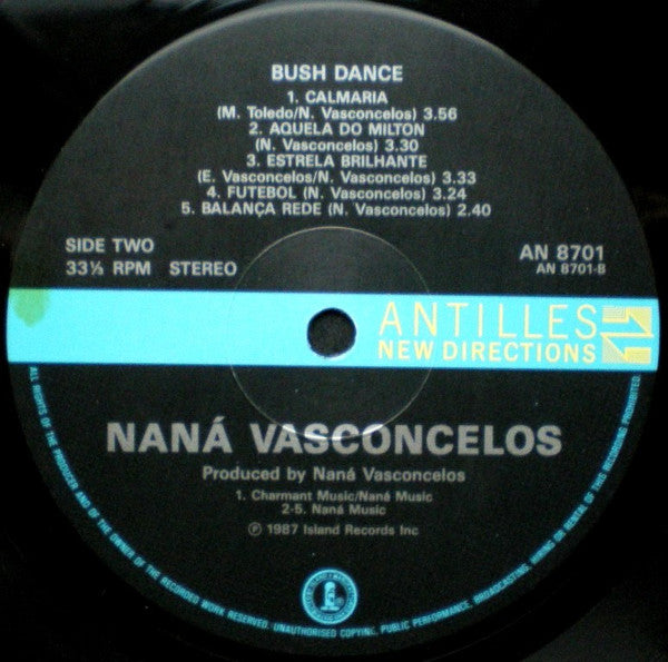Naná Vasconcelos : Bush Dance (LP, Album)