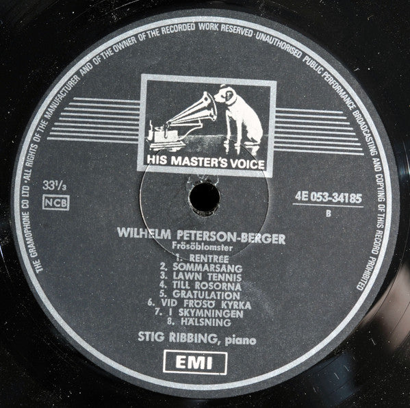 Stig Ribbing, Wilhelm Peterson-Berger ~ Frösöblomster Och Annan Pianolyrik (Vinyl) - Djungel & Jazz