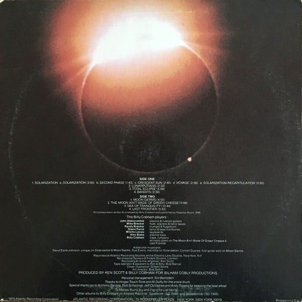 Billy Cobham : Total Eclipse (LP, Album, Spe)