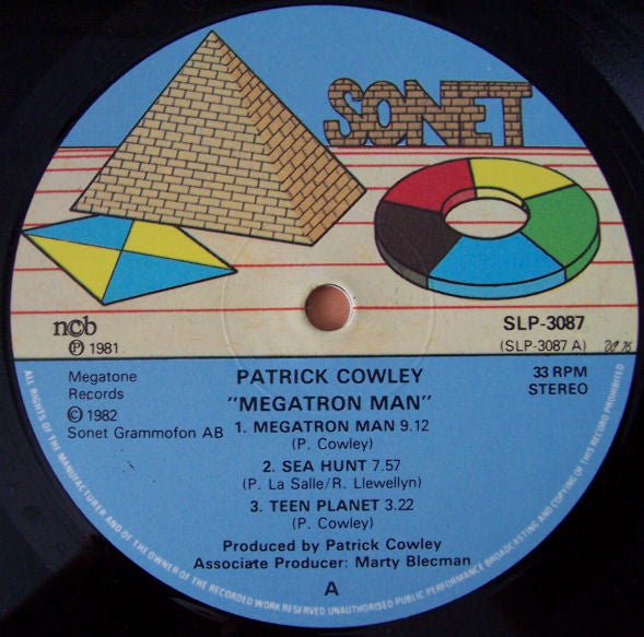 Patrick Cowley ~ Megatron Man (Vinyl) - Djungel & Jazz
