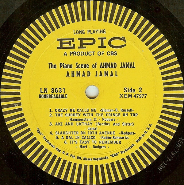 Ahmad Jamal ~ The Piano Scene Of Ahmad Jamal (Vinyl) - Djungel & Jazz