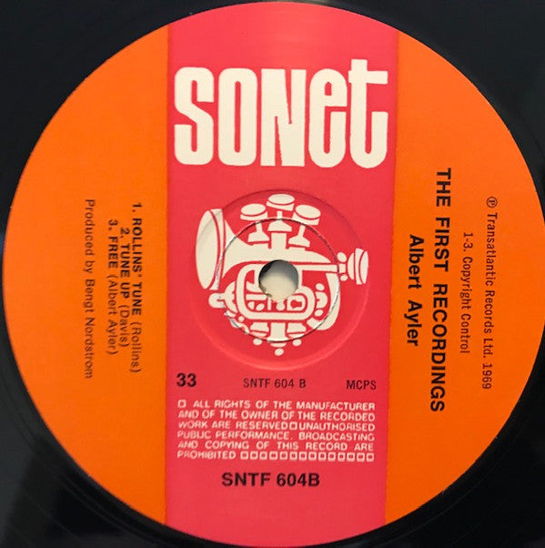 Albert Ayler : The First Recordings (LP, Album, RE)