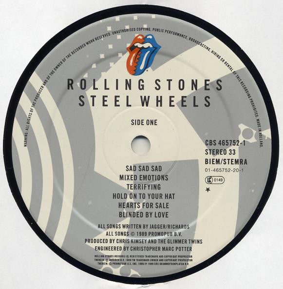 Rolling Stones* : Steel Wheels (LP, Album, 391)