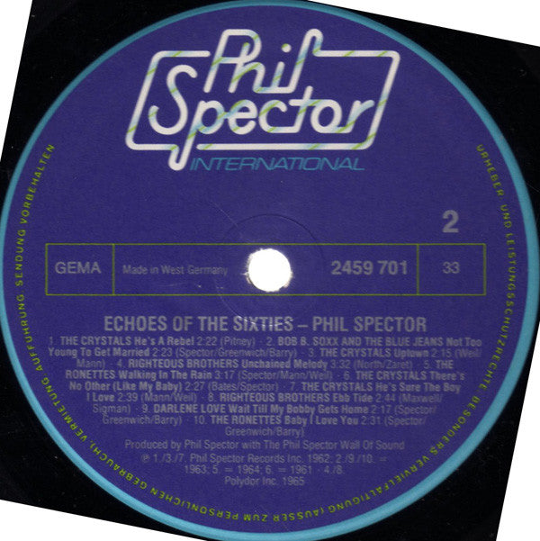 Phil Spector ~ Echoes Of The 60's (Vinyl) - Djungel & Jazz