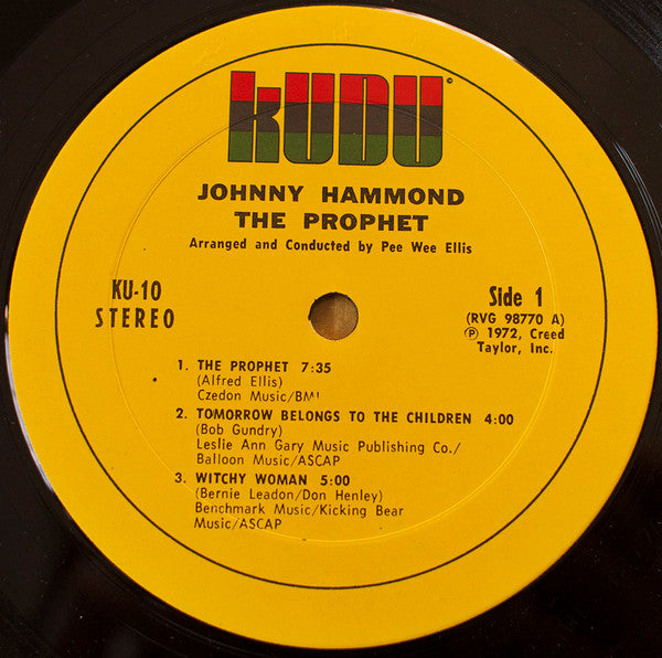 Johnny Hammond : The Prophet (LP, Album)