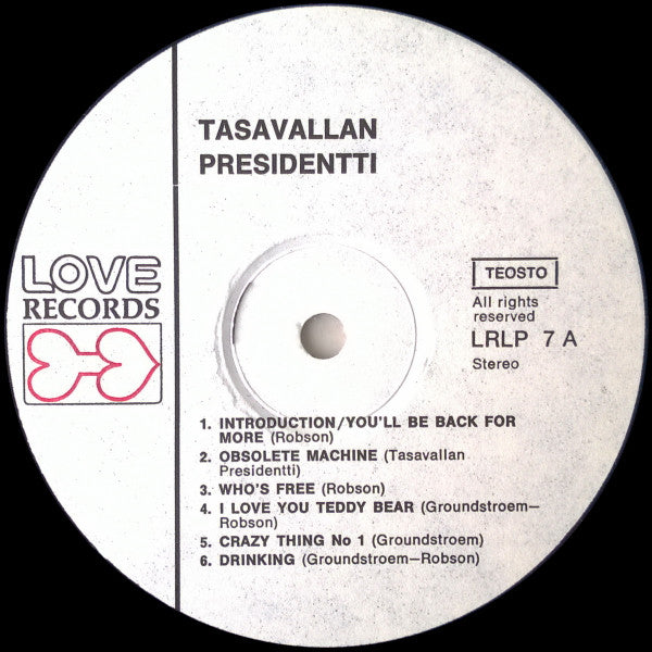 Tasavallan Presidentti : Tasavallan Presidentti (LP, Album, RE, 3rd)