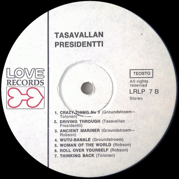 Tasavallan Presidentti : Tasavallan Presidentti (LP, Album, RE, 3rd)