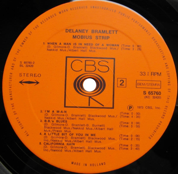 Delaney Bramlett ~ Mobius Strip (Vinyl) - Djungel & Jazz