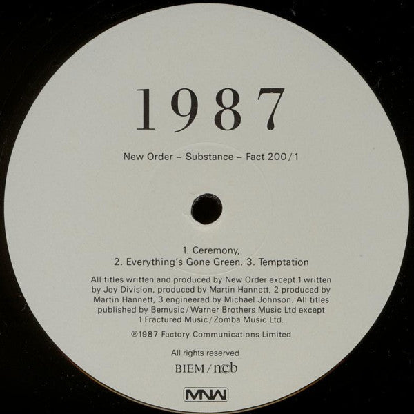 New Order : Substance (2xLP, Comp, Emb)