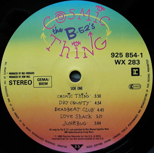 The B-52's : Cosmic Thing (LP, Album)