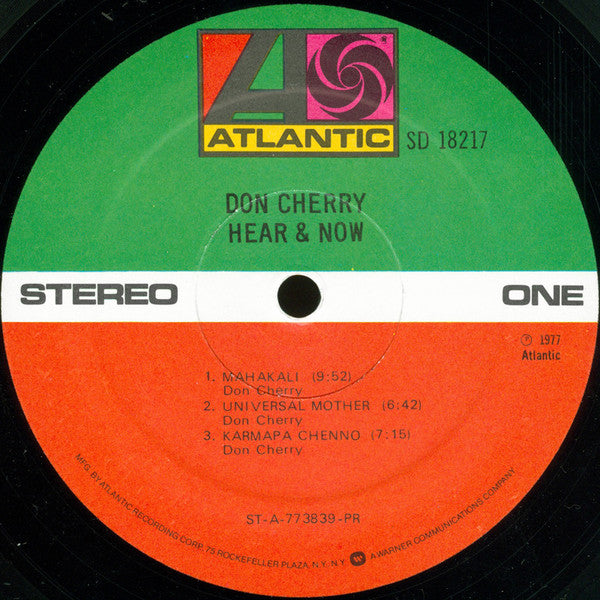 Don Cherry : Hear & Now (LP, Album, PR)